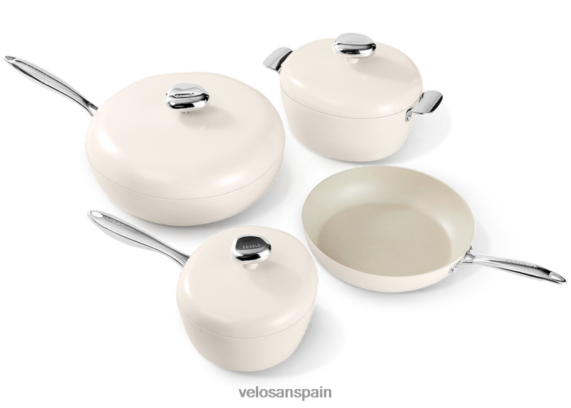 modelo de venta caliente avena VELOSAN Juego de utensilios de cocina antiadherentes de cerámica Pebble Series de 11 piezas. X64PL9